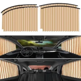 Car Side Window Curtain Slidable Magnetic Car Side Window Parda Car Sunshade Curtain for Merce 2 PC