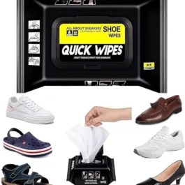 Shoe Cleaner Wipes 80 Pcs Portable Sneakers Cleaner Shoe Wipes Quickly Remove Dirt & Stains, Sneakers Cleaning Kit for Most Footwear Pack of 1