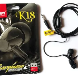 Pack of 2  K18 Stereo Super Bass Earphone