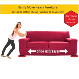 Ruby Movers ure Sliders For Carpet, As Seen on TV, Effortlessly Heavy Couches, Recliners, Bookcases & Appliances with Ease, Extra-Large Size Fits Bulky Legs. Move furniture