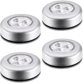 Mahek 3 Led Battery-Powered Stick-On Push Light For Wireless Night Light Stick Tap Touch Lamp Closets, Cabinets, Counters, Or Utility Touch Light(1pcs)