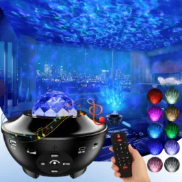 Star Night Light Projector, 3 In 1 Led Galaxy Projector With Remote Control/Bluetooth Speaker/Timer/Sound Activated 10 Colors Mixed Ocean Wave Projector