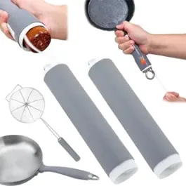 Pot Handle Heat Insulation Silicon Cover, Pot Handle Covers Heat Resistant, Silicone Thermal Insulation Handle Cover, Silicone Pot Handle Cover, Cast Iron Handle Cover, Pan Handle Sleeve