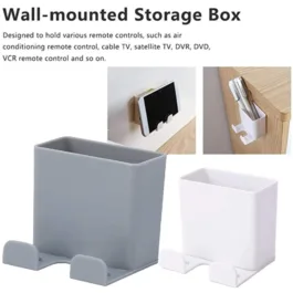 Adhesive Wall Mount Organizer Storage Box Remote Control Holder Multifunction Storage Box Container for Home and Office Organizer Plug Charging Mobile Phone Holder