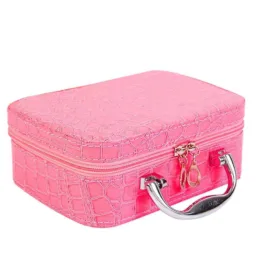 Square Solid Handbag Mirror Cosmetics Storage Makeup Bags (Multi color)
