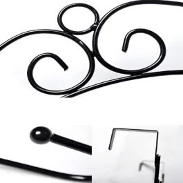 The Door Hanger Rack 7 Hooks Decorative Ognazier Hook Rack Stylish Door Hanger Door Hook Hangers With 7 Hooks,Metal Hanging Rack For Home Office Use – Black