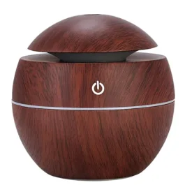 Wood Humidifire | USB Mini Humidifier | Oil Diffuser Aroma Air Humidifier | Air Humidifier For Room | 6 Color Changing Lights | Portable Ultrasonic Mist Humidifier For Home |