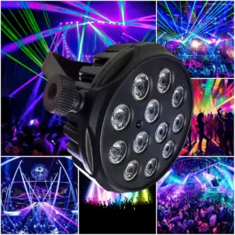12 Led Slim Model Stage Par Light Indoor Lighting Disco Lights -Pack of 1