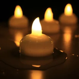Floating Tealight Water Sensor Battery Operated Waterproof LED Flame less Flickering Lights Candles Perfect for Diwali Party Decorations Flameless Plastic Tea Candle Lamp Sensor Tealights(12)