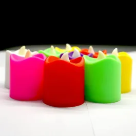 Flameless LED Tealights, Smokeless Plastic Decorative Candles (Yellow Light, Pack of 24)