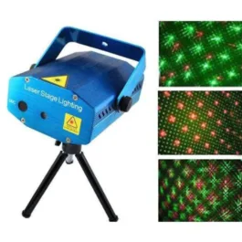 Party Mini Laser Projector Stage Lighting Sound Activated Dot Design Laser Light for Party and Dj with Mini-Tripod Stand for Diwali(Plug-in)