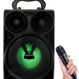 Latest Premium 3D Sound Wireless Led Light Deep Bass Stereo subwoofer Sound System |Mini Home Theatre| AUX Supported| DJ Light Carry Handle Speaker| Long Battery Life Free MIC 20 W Bluetooth Speaker