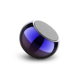 Ultra Mini Wireless Bluetooth Speaker with Heavy Metal Electroplating Round Speaker | Wireless Power Button Controlled, 60 Min Running Battery Pack of 1 (Random Multicolor)