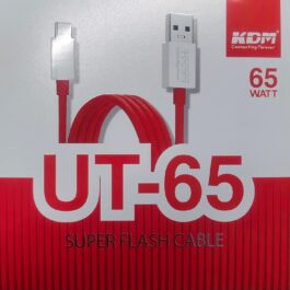 KDM 65 W USB A to Type C Data Sync Fast Charging Cable Super fast Flash Charging 1 Meter, Red