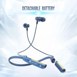 NEXTGEN Wireless Earbuds with 300 Hours Playtime, Bluetooth 5.3, Swappable Battery, Black (Blue)
